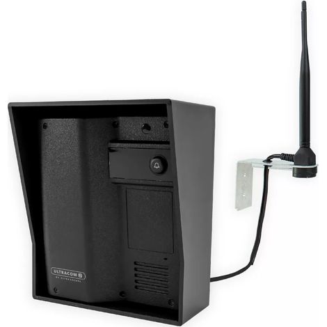 Ultra Secure – Platine de rue sans fil 600m autonome – Antenne déportée pour contourner obstacles – Alimentation 12-24VDC – Installation simple et rapide (1/5)