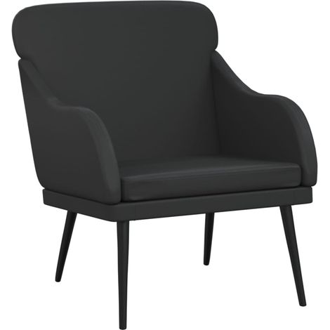 Fauteuil de Salon，Chaise，Fauteuil Noir 63x76x80 cm Similicuir CFW918383 (1/5)