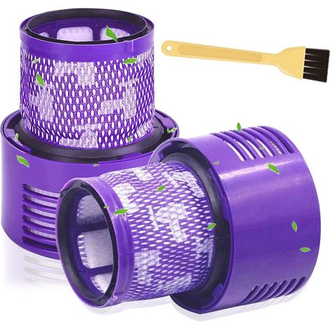 2 Packs - Filtre - Accessoire - Lavable et Réutilisable pour Aspiration Optimale Compatible Dyson V10 SV12 Noir Taille Standard (1/5)
