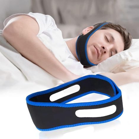 anti-ronflement Mentonnire, Anti-ronflement Pour Aide Sommeil Rduction Ronflement, Anti Ronflement Solution Ronflement Rglable Snore Stopper Strap (1/5)