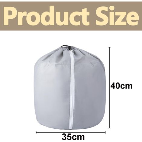 Protezione per vasi da esterno in 2 pezzi - Protezione invernale per vasi da fiori - Copertura invernale riutilizzabile per piante in vaso 40x35 cm Grigio (1/4)
