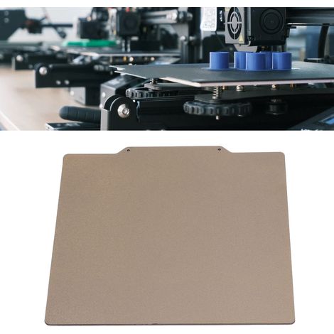 Plaque de construction pour impression texturée 3D flexible en PEO+PEI, base en acier à ressort PEO+PEI 310 x 310 mm, avec aimant souple, compatible avec Ender 3 V2, Bambu Lab X1 et P1P. (1/5)