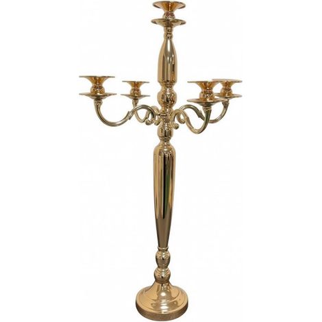 Galvanized 5-Branch Candelabra  Elegant, 5-Branch Chandelier, Shiny, European Style Chandelier, for Weddings, etc. (1/5)