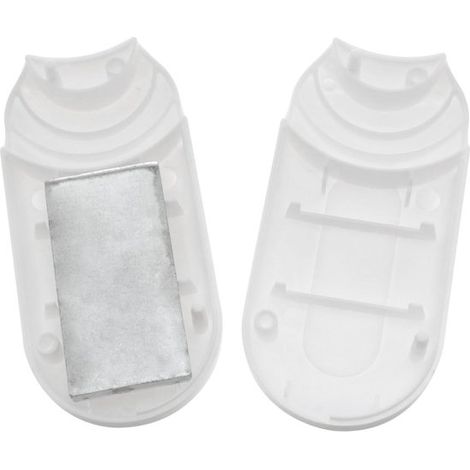 Allecto Plus，Contrapeso de repuesto para persianas verticales，Plástico blanco，4 piezas，Accesorios para persianas，50 g (1/4)