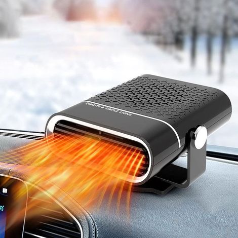 12V 150W 2-in-1 Car Heater – Portable – With 360° Rotating Base – For Windshield
