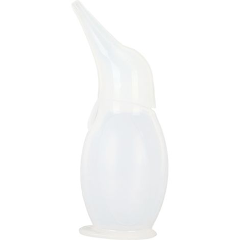 Aspirateur nasal bébé en silicone réutilisable transparent, forme pingouin, nettoie le nez efficacement pour usage quotidien (1/5)