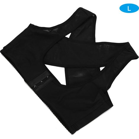 Ceinture correctrice de dos voûté pour femme adulte, respirante et élastique, noire, taille L (1/5)