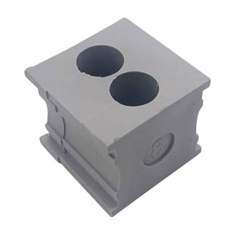TRU COMPONENTS ELT 2/8 Passe-câbles fendu Ø max. des bornes 8 mm Elastomère gris 1 pc(s) (1/3)