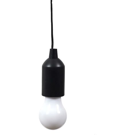 Suspension à ampoule noire sur un fil, abat-jour laiteux de 110 cm (1/4)