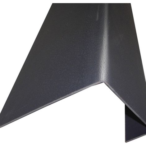 Profil de rive toiture tuile PVC L 188 cm - Coloris - Gris anthracite, Largeur - 38 cm, Longueur - 188 cm