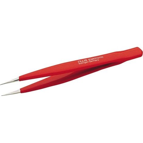 Pince à épiler NWS avec pointes extra-fines et intérieur lisse, longueur 130 mm.