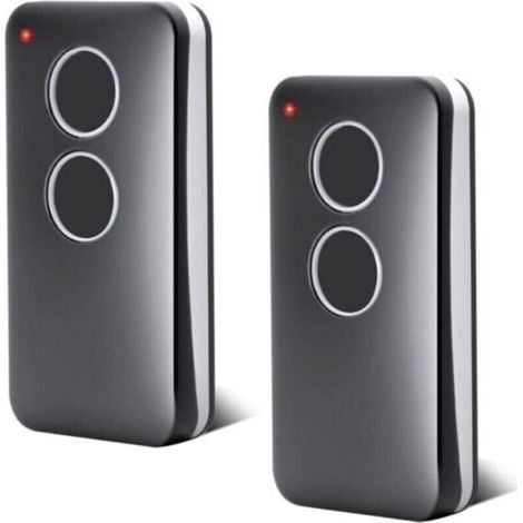 Lot de 2 Telecommandes pour Porte de Garage - 433,92 MHz - 2 Canaux - Compatible avec V2 PHOX 2, V2 PHOX4, V2 TRC4,V2 TSC4, V2 Phoenix 2, V2 Phoenix 4, Rolling Code