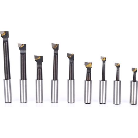 Kit d'outils de fraisage CNC 9 pièces type F1, fraise 3/8 pouce, pièces de tour, acier rapide (1/5)