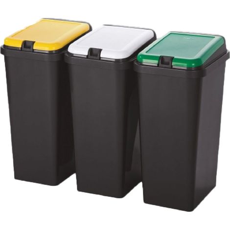 PATTUMIERA RACCOLTA DIFFERENZIATA SET 'BIDO'' 45 lt. cm 29 x 39 x 64,2  - TONTARELLI