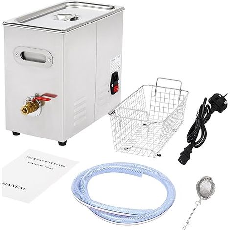 Ultrasonic Cleaner 6.5L Stainless Steel Ultra Sonic Bath Cleaning Machine 3 Modes 350W 40KHz efficient cleaning