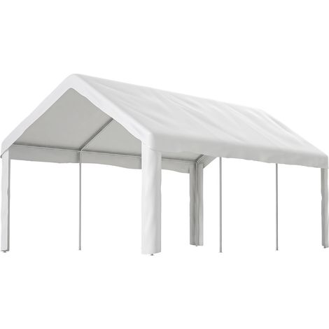 Abri voiture 3x6 m avec double porte roulante et structure robuste en acier (1/5)