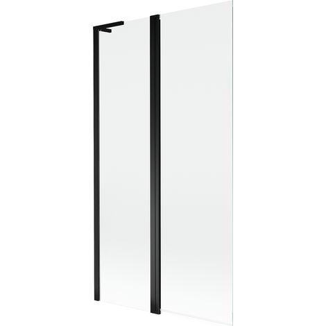Mexen Mist L mampara de baño de 2 paneles 100 x 150 cm, transparente, negro - 8A9L-100-011-70-00 (1/5)