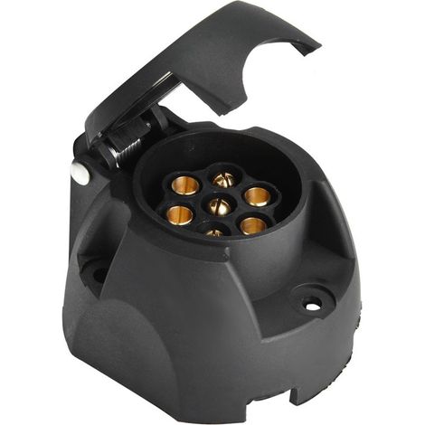 Connecteur rond 12V 7 broches étanche pour remorque camion européen, prise câble signal lumineux (1/5)