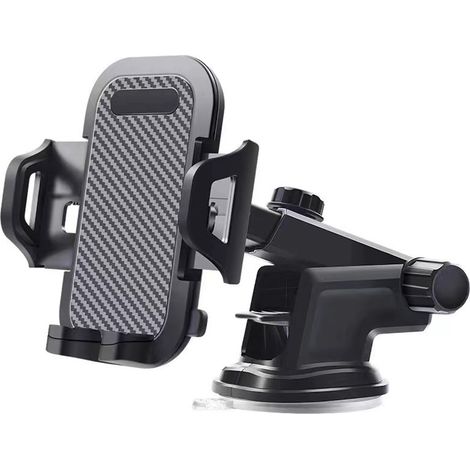 Support téléphone voiture rotation 360°, ventouse puissante, fixation grille aération, support tableau de bord, kit auto universel. (1/5)