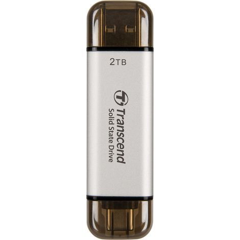 Transcend ESD310 2 TB Argento (Transcend ESD310 - SSD - 2 TB - external [portable] - USB 3.2 Gen 2x1 [USB-C connector] - silver) (1/4)