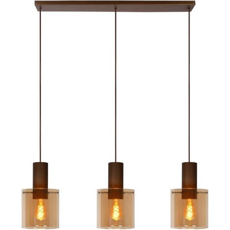 Lucide Toledo lampadario 3 luci E27 dimmerabile bronzo (1/5)