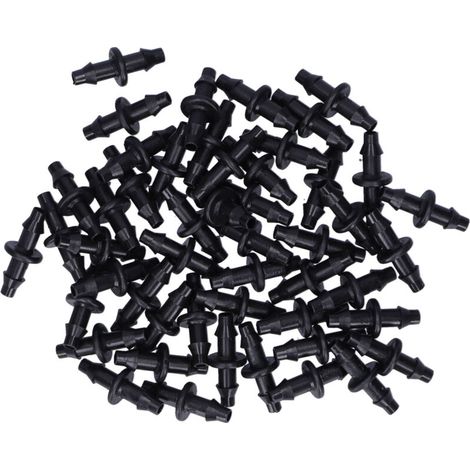 100PCS Raccord 4/7mm Irrigation Goutte à Goutte, Connecteur 2 Voies pour Jardin