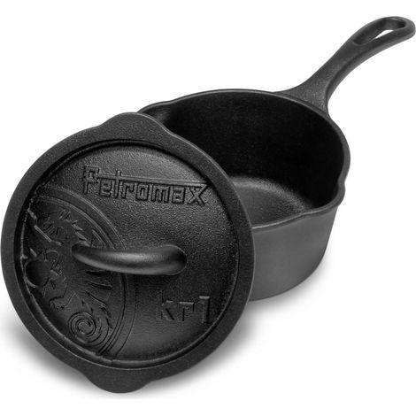 Petromax Kasserolle KR2 mit Deckel 2,0 Liter Gusseisen planer Boden 12,8 x 39,1 x 22,6 cm (1/5)