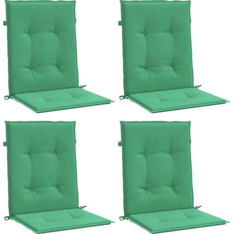 vidaXL Coussins de chaise de jardin 4 pc Vert 100 x 50 x 3 cm
