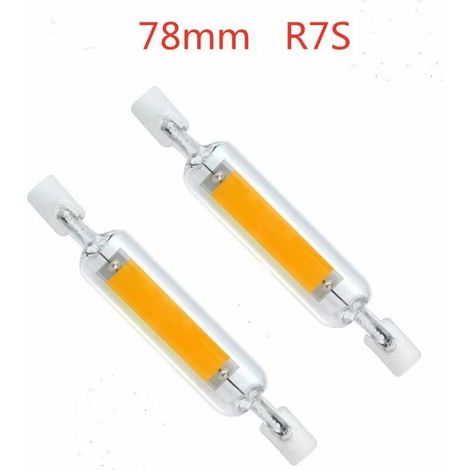5W R7s 78MM Ampoule LED de J78 COB filament, 500 lumens 360 degrés, ampoule halogène 30W 48W 50W équivalent, parfait pour maison, cuisine, pièce, balcon, bureau etc(2pcs, Lumière du jour 4000K) [Class (1/5)