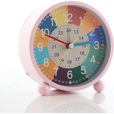 Réveil analogique à quartz silencieux, sans tic-tac, avec fonction snooze et éclairage, réveil de chevet, réveil pour enfants (1/5)