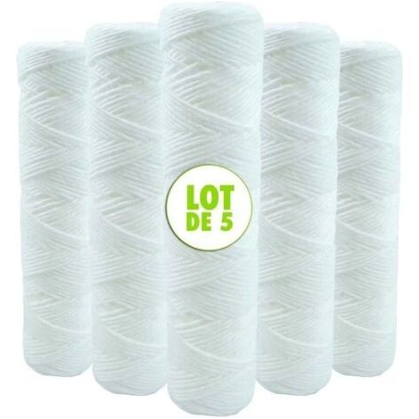 Csparkv – 5er-Pack Wickelfilterpatronen für 10-Zoll-Wasserfilter – Anti-Sediment – Effektive Vorfiltration für Wasserenthärter (1/3)