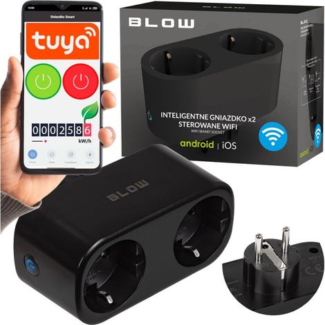 Presa doppia connessa blow smart double socket wifi controllo energia (1/3)