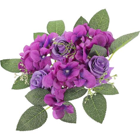 Anneaux de bougie (lot de 4) - Décoration de table - 25 x 25 x 8 cm - Violet (1/5)