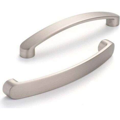 Set of 6 Furniture Handles Chrome Kitchen Door Handles - Brushed Nickel Kitchen Furniture Handle Brushed Kitchen Handle Center Distance 160mm (1/4)
