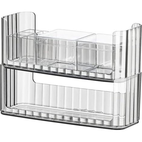 Organizador de maquillaje transparente，organizador para armario de baño，soporte apilable para pintalabios (1/5)