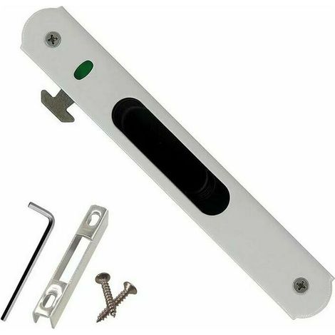 Verrou de porte coulissante - Quincaillerie de verrouillage simple en acier inoxydable pour porte coulissante ou fenêtre résidentielle