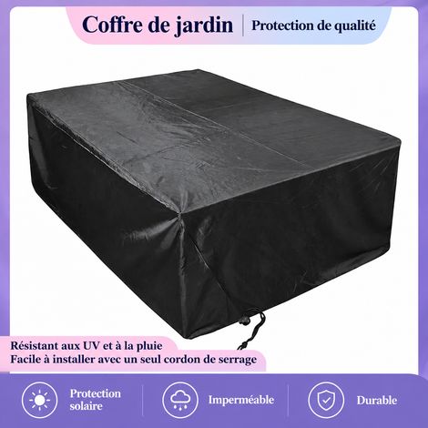 Housse de protection mobilier de jardin Oxford 210D bâche extérieure imperméable anti-poussière noir 260x135x82cm – 28 × 26 × 6 cm – Livraison gratuite (1/5)