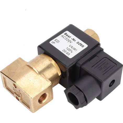 Électrovanne électrique en laiton de qualité supérieure, normalement ouverte, filetage G1/8'' (AC110V) (1/5)
