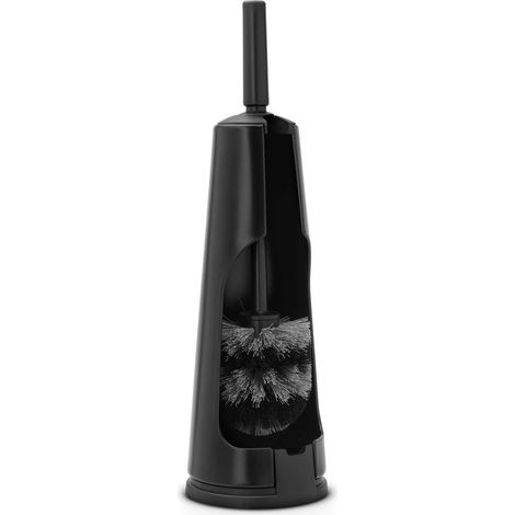 Porte-goupillon avec Brosse Noir, Plastique, Matt Black, 30 x 20 x 10 cm (1/5)