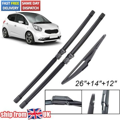 Installation précise des essuie-glaces avant et arrière pour Kia Venga hatchback 09-19 (1/4)