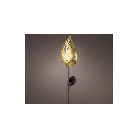 LED Solar Stabbeleuchtung L10-W15-H80cm-1L,gold