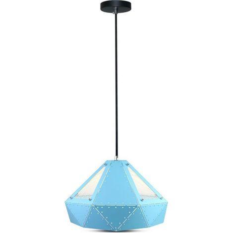Lámpara de araña LED V-TAC con prisma metálico y portalámparas E27 (máx. 60 W), color azul (1/5)