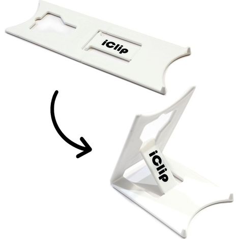 Support de bureau pliable pour tablette max 10" - Couleur blanc - Support tablette modèle LARGE (1/2)