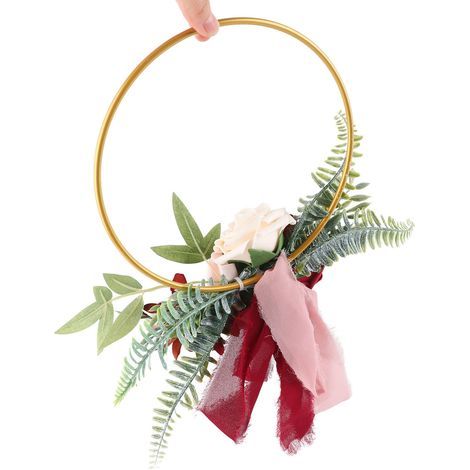 Metallgirlande, Seidenblumen, Türdekoration für Hochzeiten, Brautjungfern (1/5)