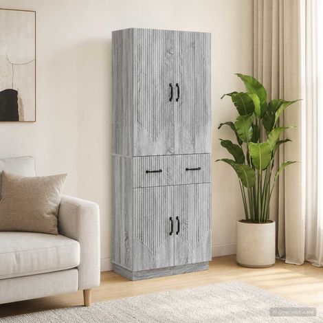 vidaXL Schrankset 2 pcs Grau Sonoma Holzwerkstoff (1/5)