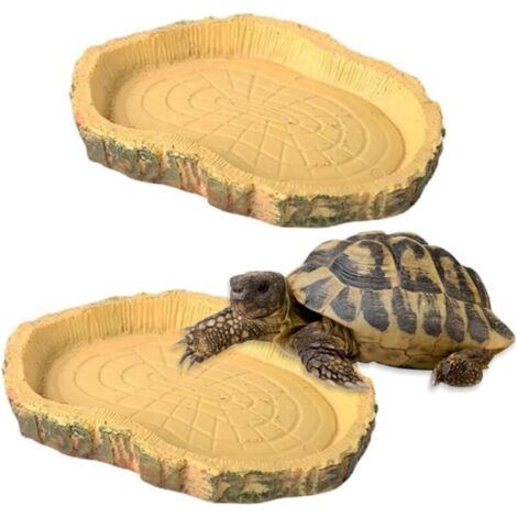 BUNTHAUS PA Stück Schildkrötennapf, Schildkrötentränke, Reptilien-Wassernäpfe, Schildkrötentränke, geeignet für Reptilien und Amphibien, Eidechsen, Frösche, Geckos, Schildkröten usw. (1/4)