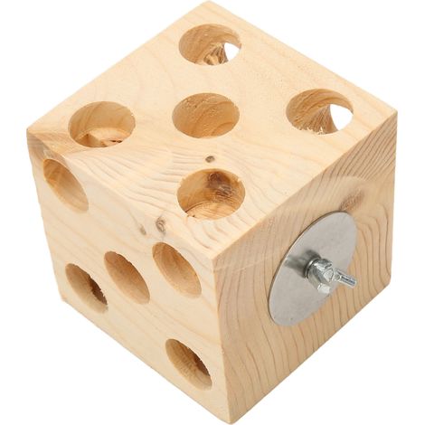 Bloc à mâcher en bois pour perroquets, perchoir à déchiqueter, idéal pour les inséparables, les calopsittes et les perruches ondulées (8 cm). (1/5)