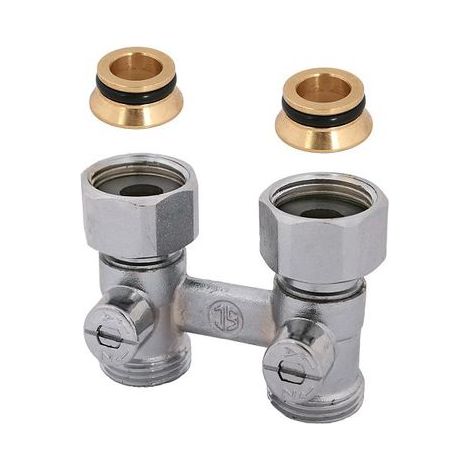 JS ANSCHLUSSARM.F.KOMPAKT-HK,DG-F 2ROHRSYS.,KONUS,DN15,UE-MU3/4",NI
