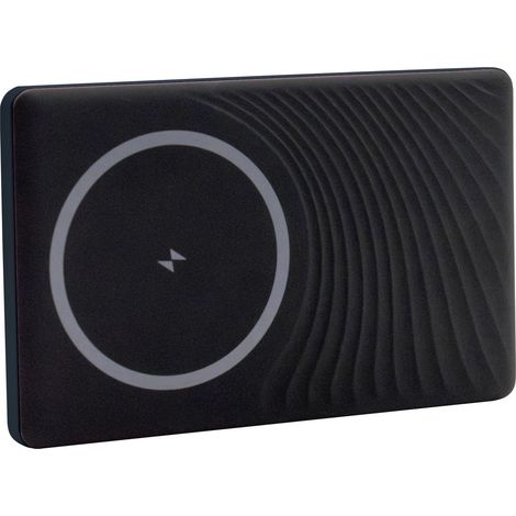 RealPower MAG ultra slim Powerbank 5000 mAh Magsafe, USB PD USB-C® Dunkelblau, Schwarz (1/2)