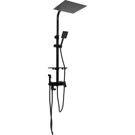 Duschsäule, Duschsystem, Duscharmatur, Regendusche, Handbrause, Wandduschset für Badezimmer, Wohnungen und Hotels, höhenverstellbar: 73–116 cm